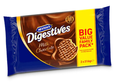 McVITIE’S DIGESTIVES MILK CHOCOLATE TWIN 2×632 G