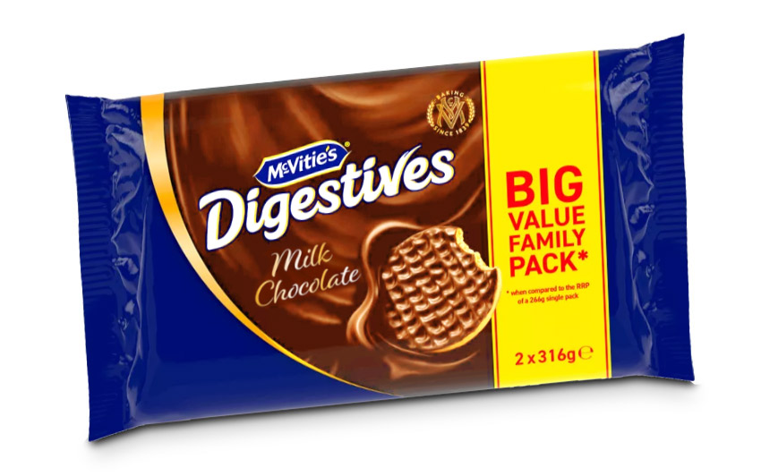 McVITIE’S DIGESTIVES MILK CHOCOLATE TWIN 2×632 G